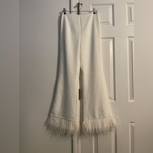 Aureum White Feather Pants / XS